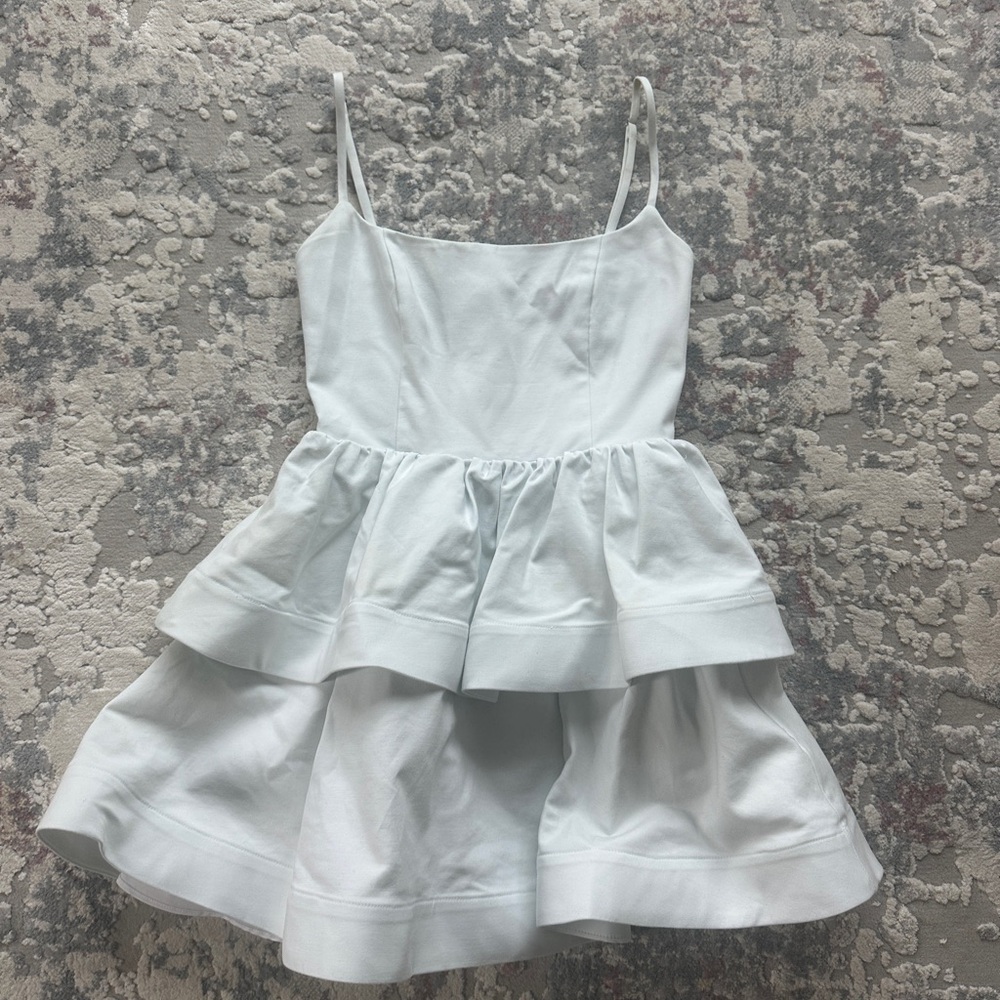 NBD Layered White Mini Dress